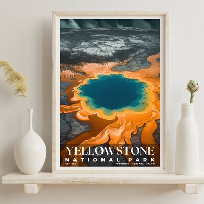 Yellowstone National Park Poster, Travel Art, Office Poster, Home Decor | S3 - image6
